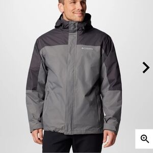 Columbia Men's Black and Gray Jacket XL